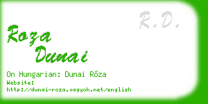 roza dunai business card